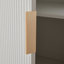 Armoire de rangement à motif de vagues à 2 portes avec tiroirs et buffets pour le salon, la salle à manger, la chambre à coucher, le couloir, blanc, l 47,2 po x P 15,8 po x H 33,5 po.