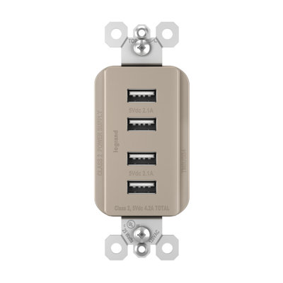 Radiant 4.2A Quad USB Type A Outlet