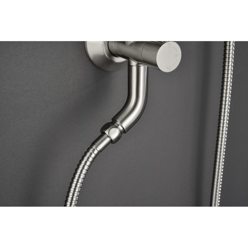 Système de douche Showerspas, avec pomme de douche à effet pluie de 10 po, douche à main à 4 fonctions, barre coulissante réglable et porte-savon