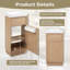 Meuble-lavabo de 16 po peu encombrant avec finition grain de bois et porte à pousser