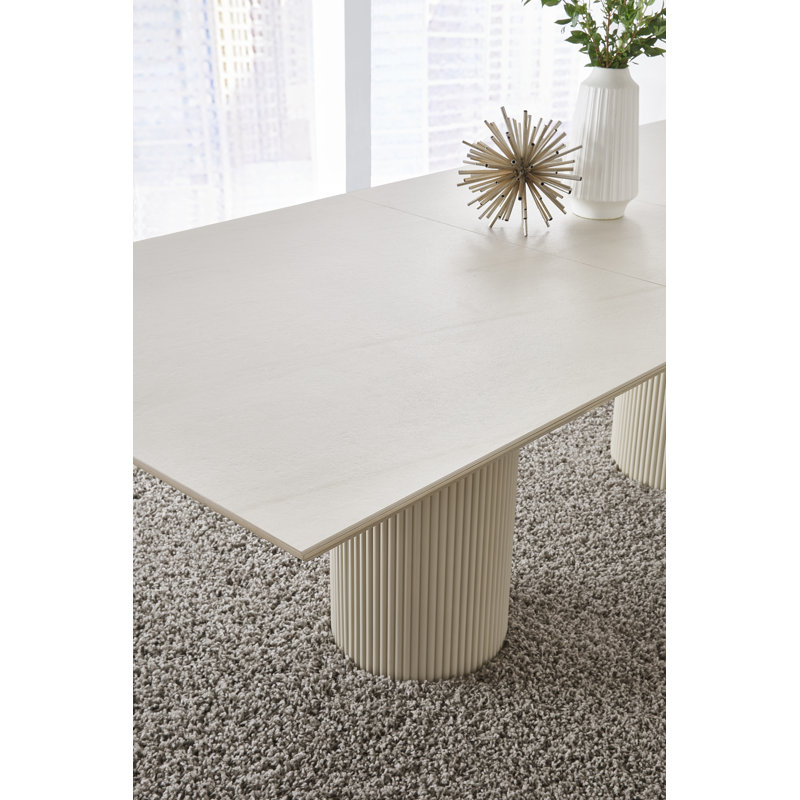Table de salle à manger en pierre 48 po Odonna