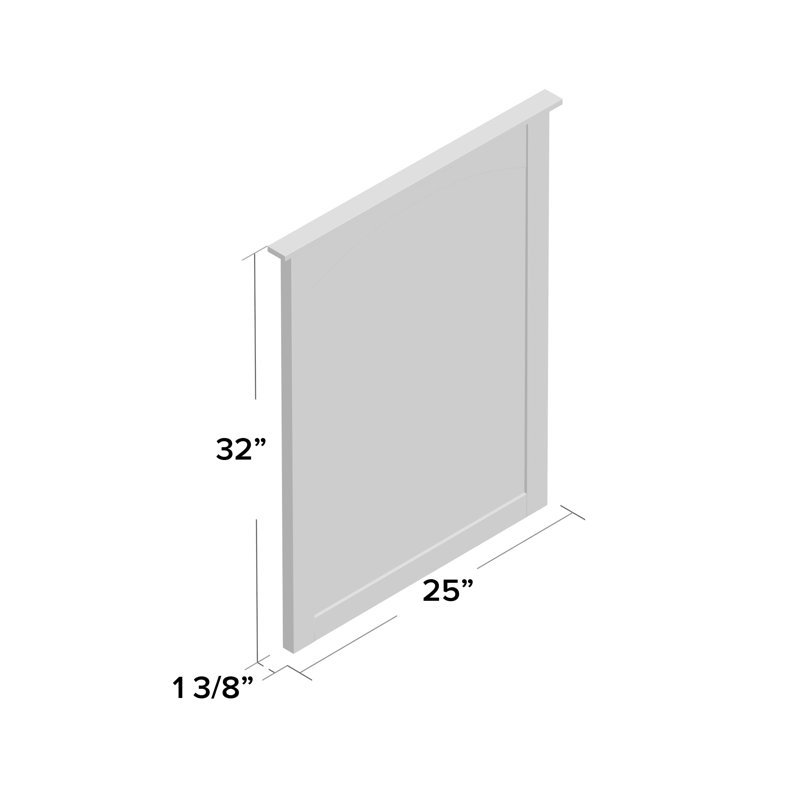Wood-veneer Wall Mirror, 25", Espresso