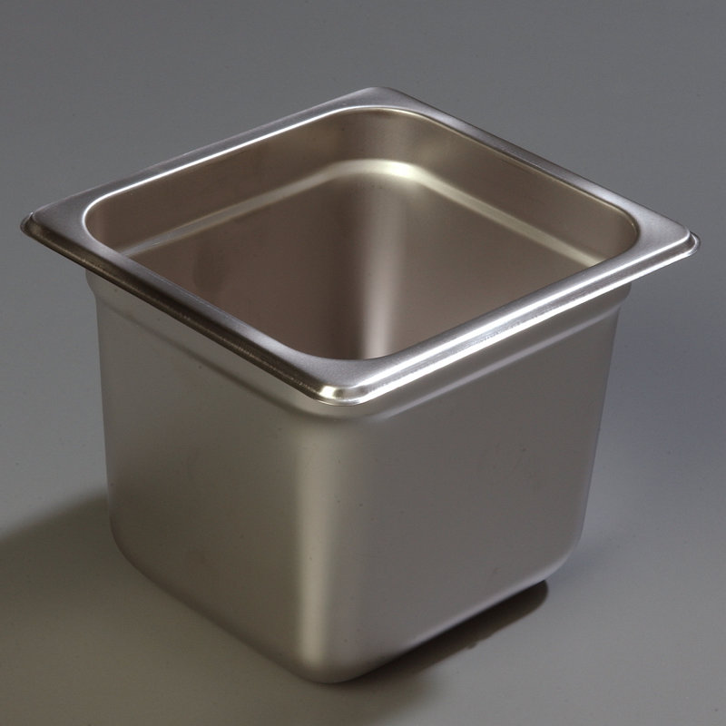 DuraPan ™ 2,5 pte Contenant alimentaire rectangulaire en acier inoxydable