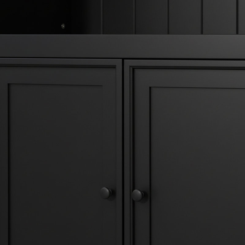 Bibliothèque 78,75 "avec 5 lumières DEL réglables, Noir