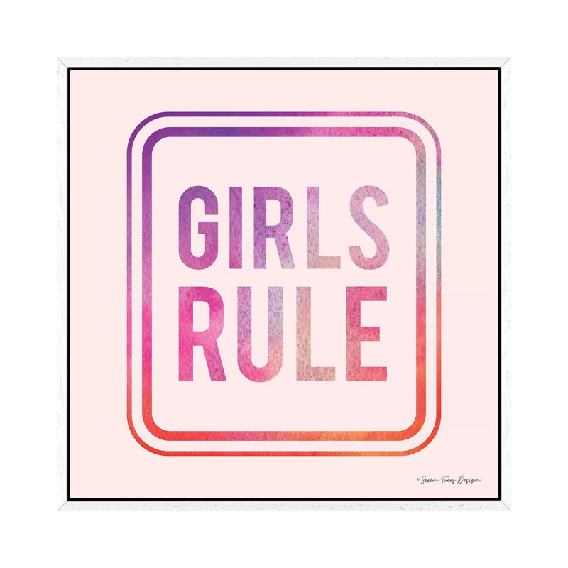 Girls Rule by Seven Trees Design - Gallery-Wrapped Canvas Giclée on Canvas, White Framed, 66.04 cm H x 66.04 cm W