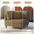 Upholstered Camel Corduroy Armchair with Pillow Back, One Arm Single Chair Module Part For Sectional Sofa-366801728