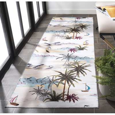 Amalea Performance Machine Washable Floral Rug