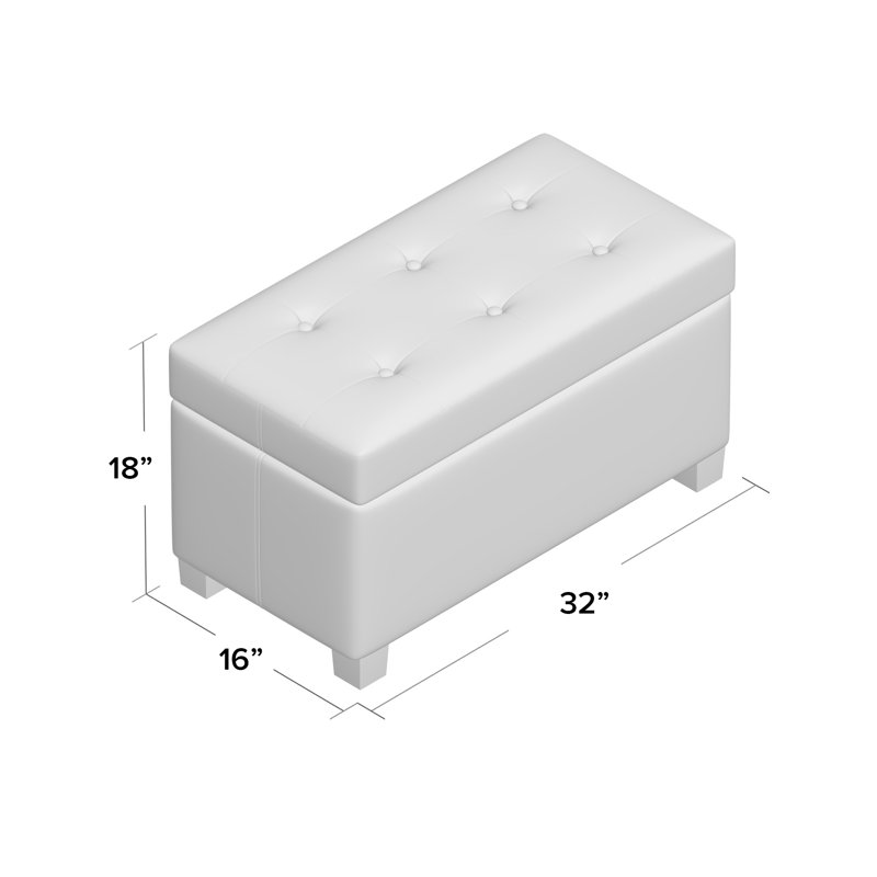 Repose-pieds rangement touffeté Teignmouth, Rose