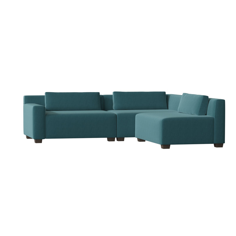 Alisa Upholstered L-Shaped Sectional Right Hand Facing, Tess Surf, Espresso