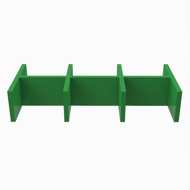 Ensemble de cabines EverBlock Space, 72", Vert