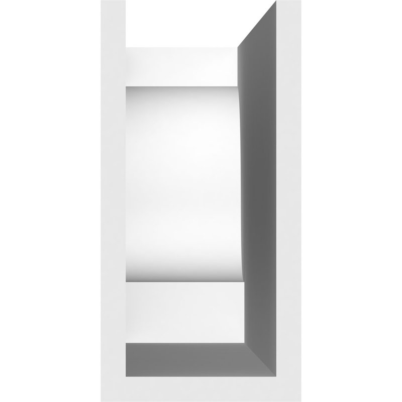 Queue de chevron standard en PVC de qualité architecturale Newport, 8"H x 4"W x 30"D