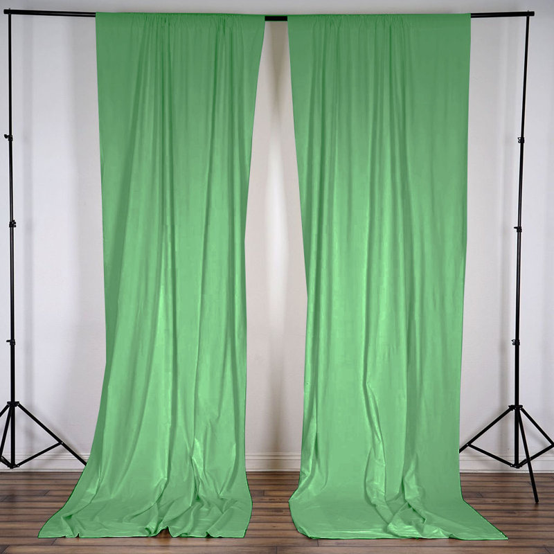 Antion Semi Sheer Curtain Single Panel, 56" x 108", Sage