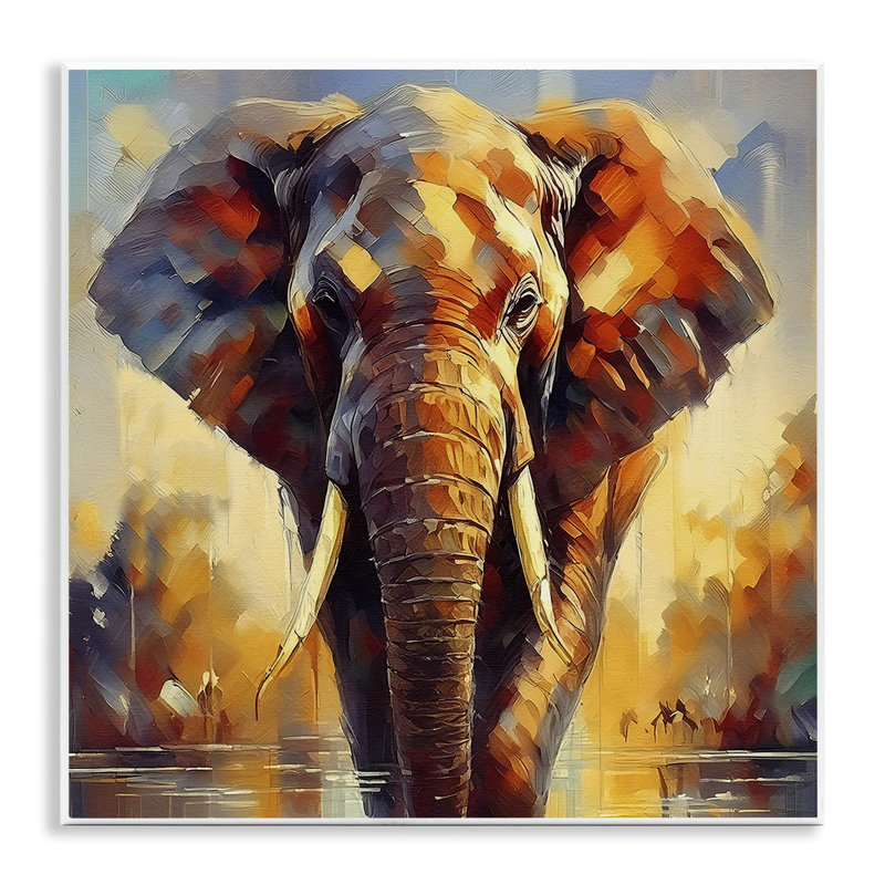 Art mural brossé éléphant par Noah Bay