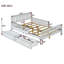 Lit plateforme luxueux en bois avec garde-corps latéraux doubles et deux tiroirs de rangement pratiques pour un confort ultime-267099266