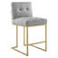 Ensemble de 2 tabourets de comptoir en tissu Privy