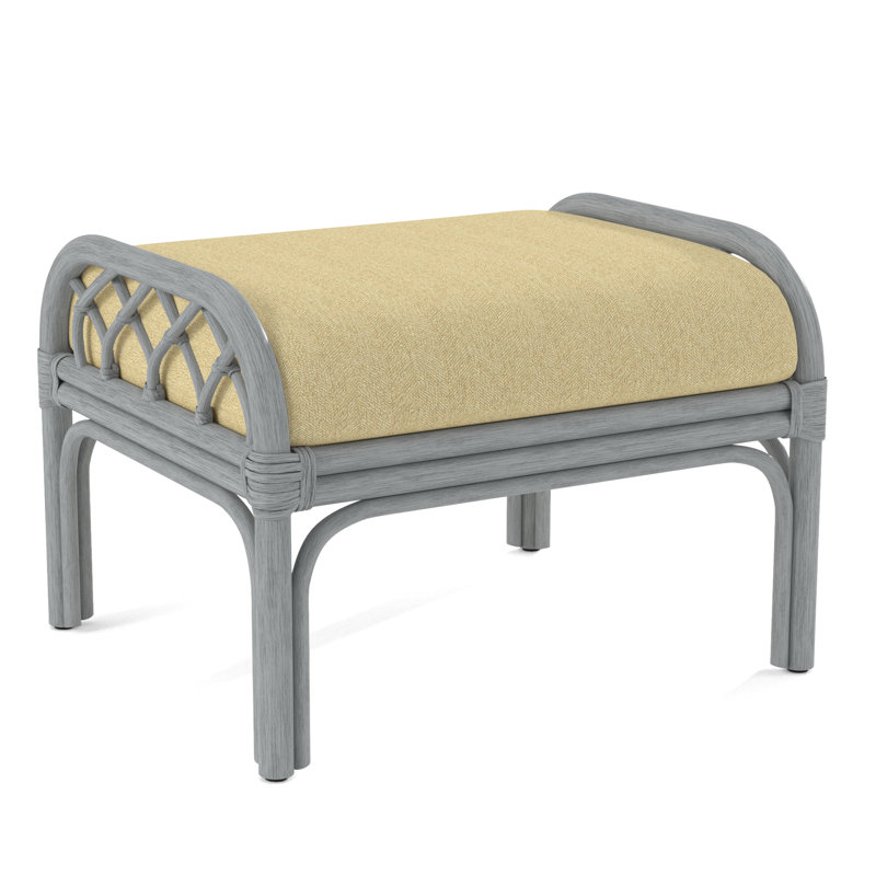 Edgewater Ottoman, Brown Geometric, 0456-33, Nickel