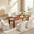 Fully Upholstered Dining Chair with Casters-118219182