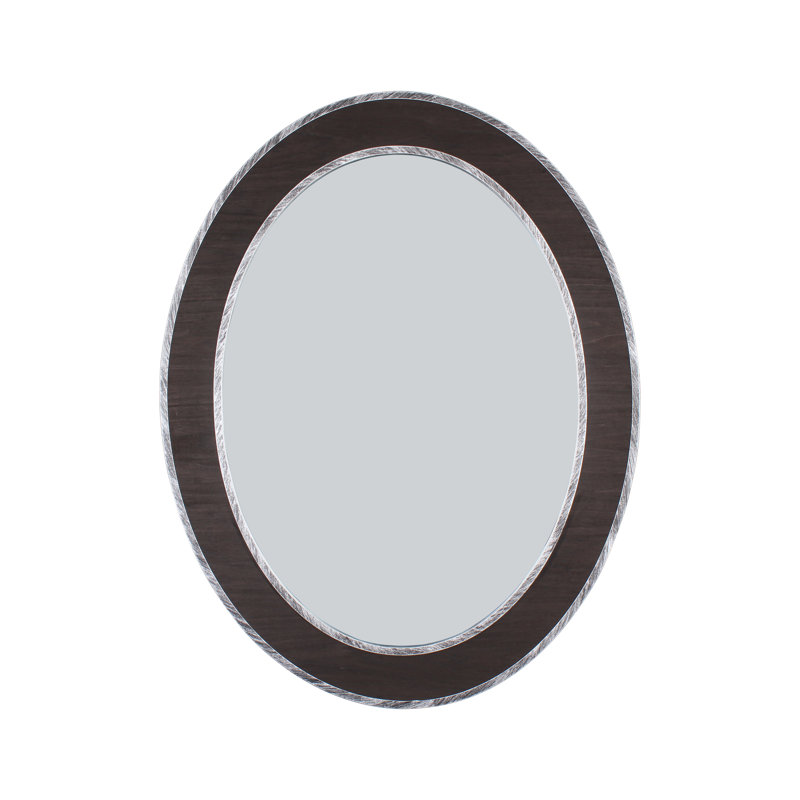 Miroir d’appoint à miroir biseauté CHED, Oval H 35 po x l 28 po
