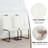 36in Round Glass Top Pedestal Dining Set-1989335359-1989335358
