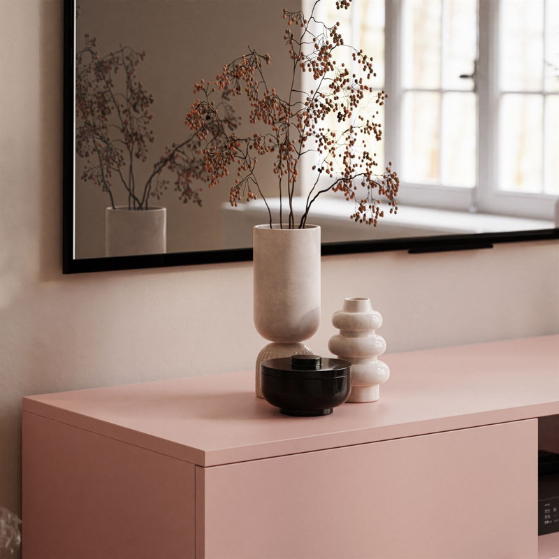 Connerville Unfinished TV Stand for TVs up to 65", Naturally Pink