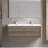 60" Wall-Mounted Bathroom Vanity, Glossy-644216512