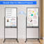 Tableau blanc effaçable à sec sur roulettes 48 po x 32 po-120885065