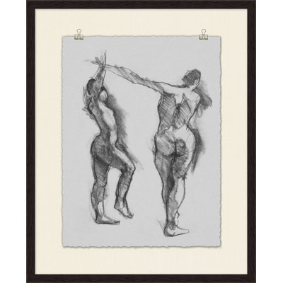 Figure Study 3' Framed Print on Glass