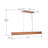 LED 48 inch wood paint linear chandelier
