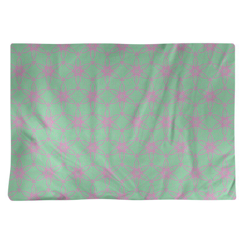 Napperon en coton 18 po classique Circles, Vert et rose