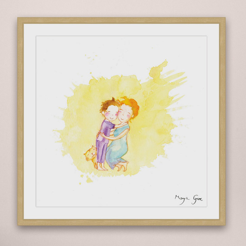 Maya Gur - Single Picture Frame Painting, 41cm H x 41cm W x 3.81cm D