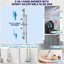 Système de douche à double affichage de la température avec pomme de douche coulissante 2 en 1 Rainfall Symphony-106263952