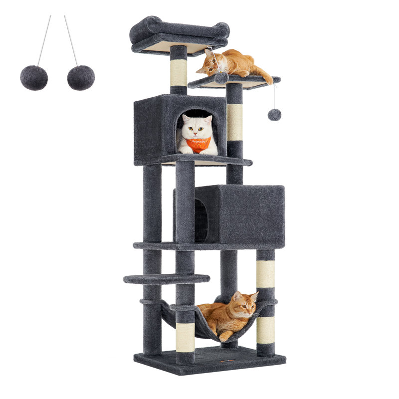 155cm H Cat Tree, Smoky Grey
