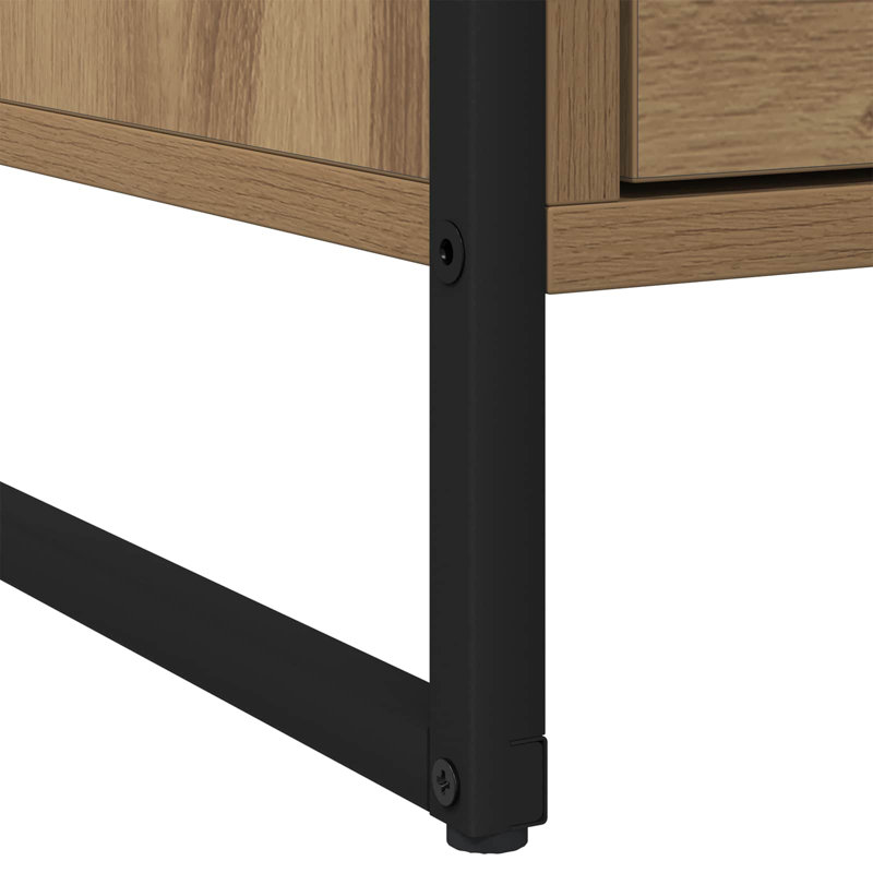 50cm W Manufactured Wood Bedside Table, Artisian Oak