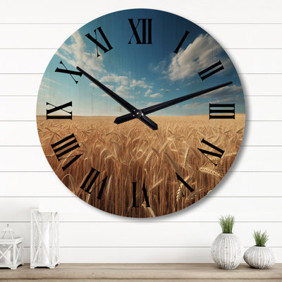 Horloge murale en bois massif Velora