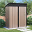 Galvanized Steel Metal Storage Shed with Sloping Roof, Lockable Door-457545176