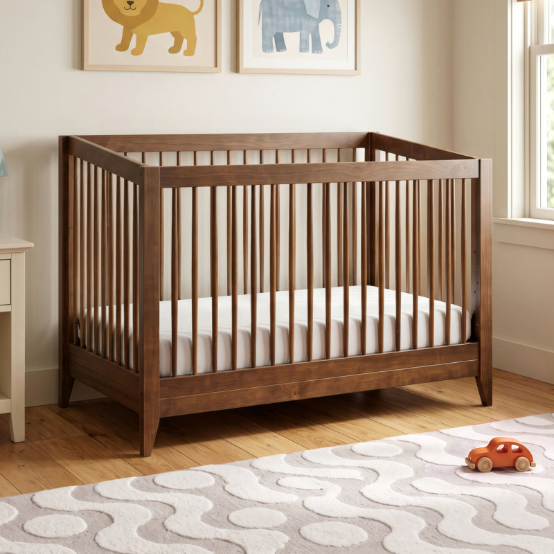 Sprout 4-in-1 Convertible Crib, Natural Walnut