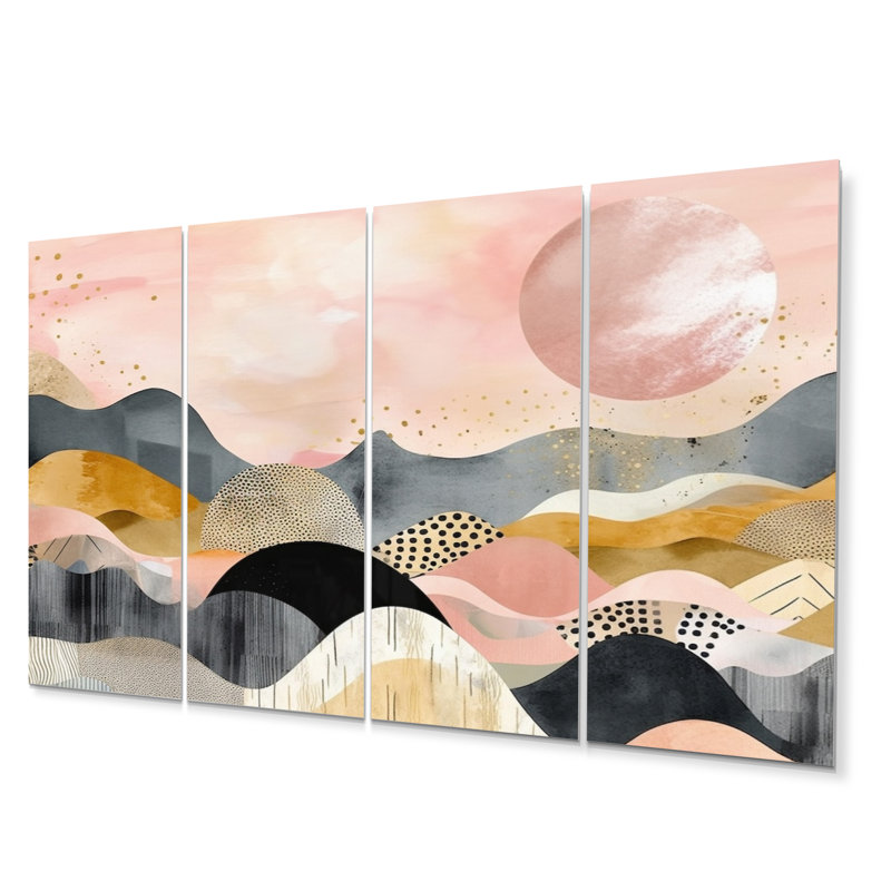 Modern Abstract Wall Decor on Metal