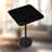 Side Table with White Stone Base and Black Surface-111780106-111780107-111780110