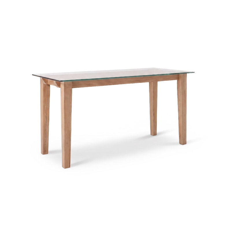 Computer Desk, Clear Glass Top