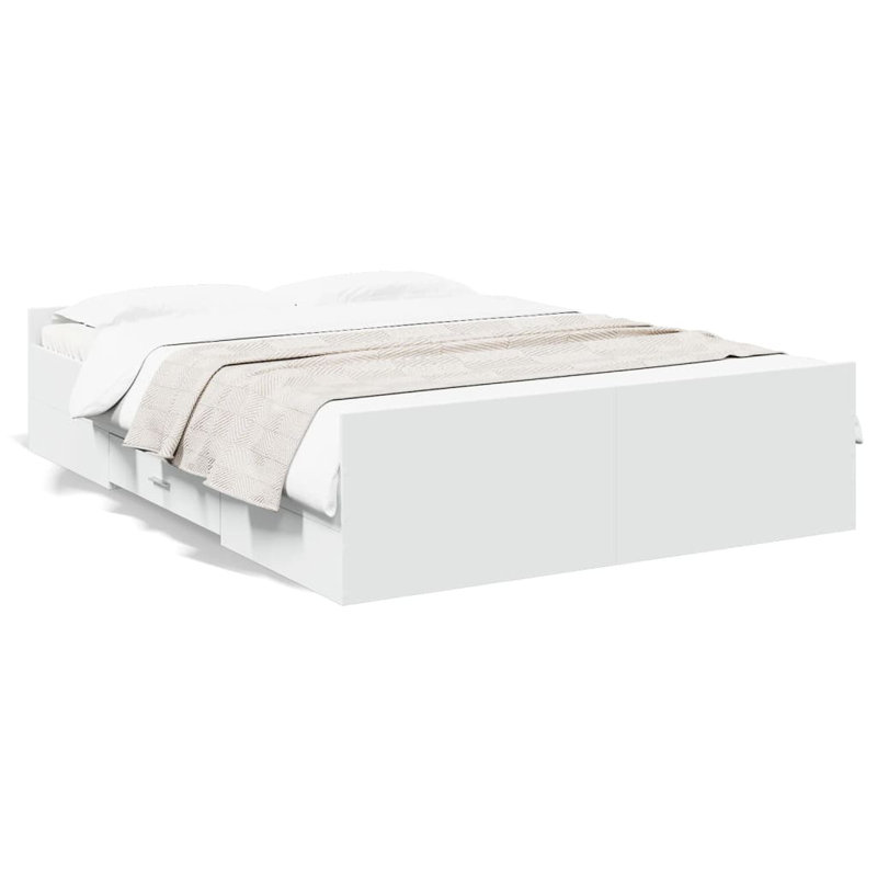 Peltz Bed, White, Double (4'6)