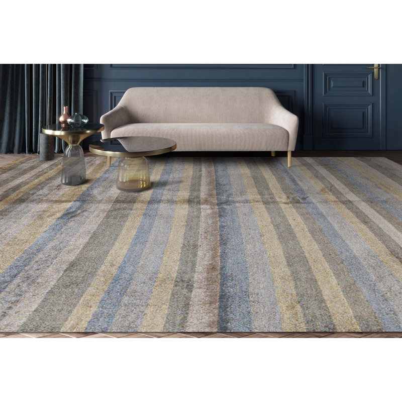 Hand-Knotted High-Quality Gold Area Rug