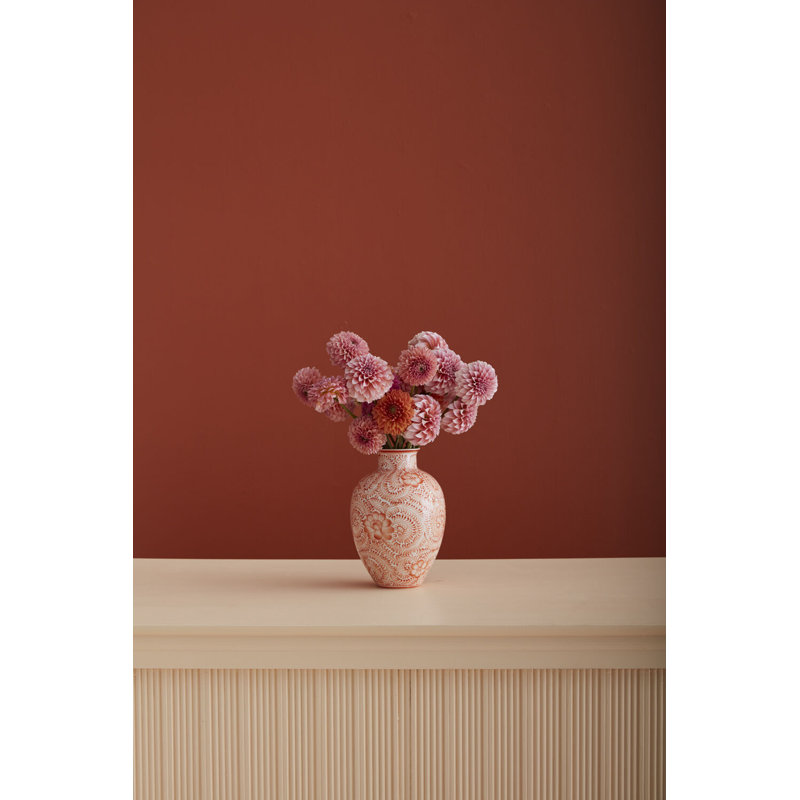Eleanor Vase Coral 6.5"x 9.25"