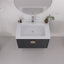 Meuble-lavabo mural 28 po avec lavabo en céramique
