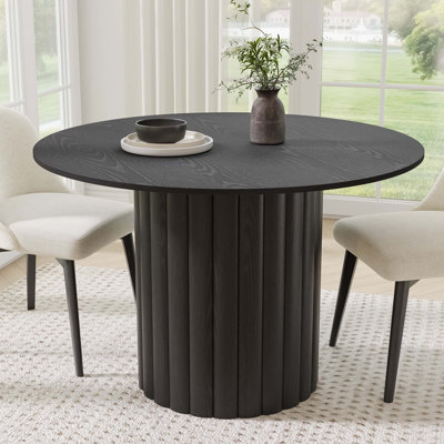 Solid Wood Dining Table Round Pedestal Kitchen Table