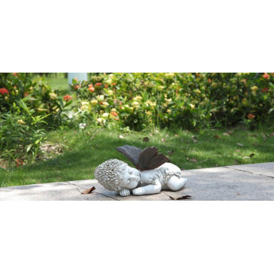 Ancienne Statue Jardin Chérubin Ange Putti Angelot/extérieur Jardin