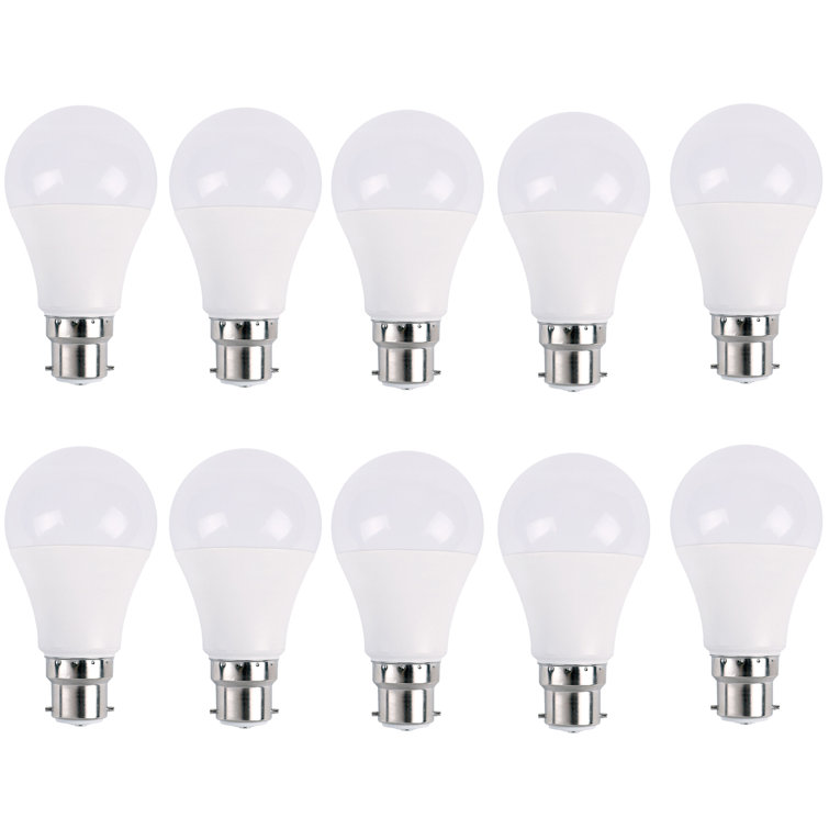 60W Equivalent A60 BA22d/Bayonet Cap 6000K LED Bulb