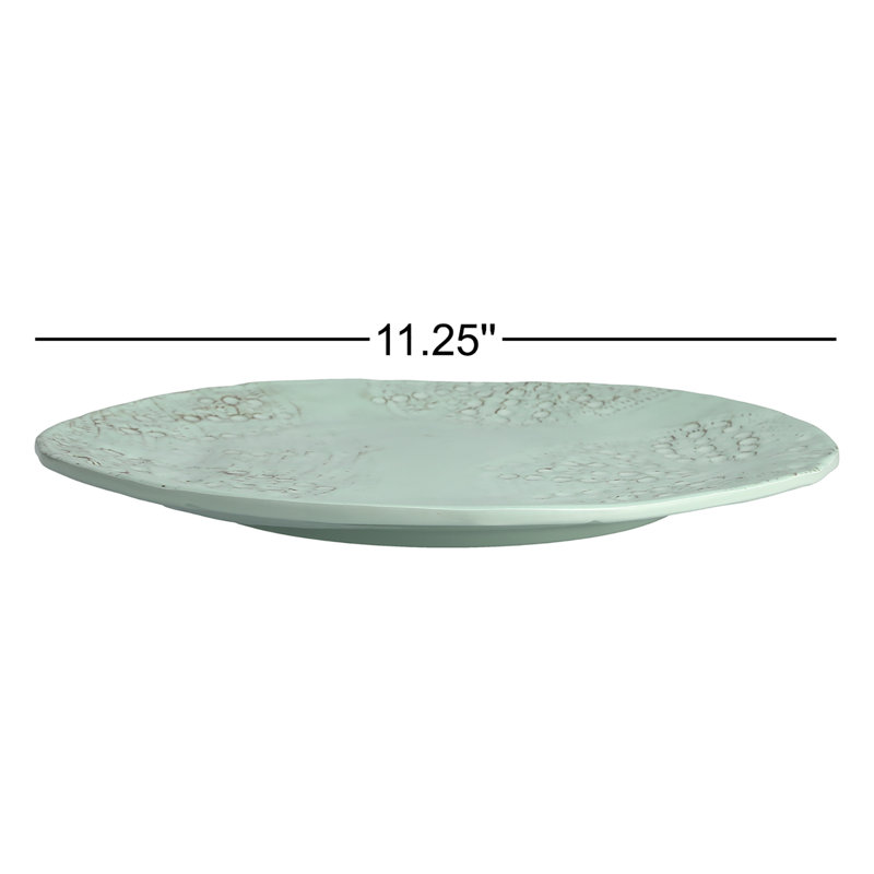 Eddie 11.25" Melamine Dinner Plate, Mint Green
