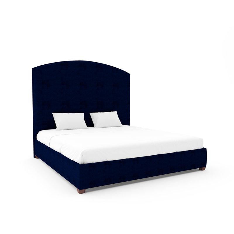 Benjamin Bed With 11" Rails, Queen, Rich Tobacco, Maestro Ultra Performance Blush