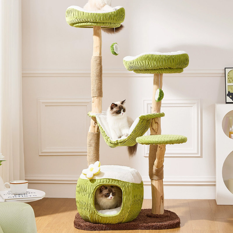 5 Tiers Cat Tree with Condons,Perch,Scratching Posts
