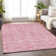 Premium Machine Washable Prisco Pink Rug